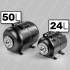 WUBER horisontaalne membraaniga hüdrofooripaak, W11018, 50 l