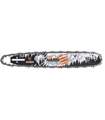 Mootorsae juhtplaat Wuber koos 2 ketiga, 15″ (38 cm)