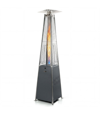 WUBER püramiidikujuline gaasiga terrassisoojendi, tumehall, 13 kW, W16068