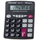 Lauakalkulaator suurte nuppudega, 12-kohaline, must matt – 20 cm x 16 cm x 2,5 cm