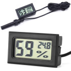 Paneelile paigaldatav LCD-termomeeter ja -hügromeeter sondiga, 5 × 3 × 1,6 cm