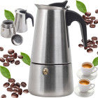 Itaalia kohvikann espresso valmistamiseks, roostevaba teras, 450ml, 9 tassi