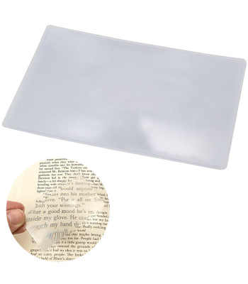 Fresneli lugemisluup, suurendus 1×–5×, 24,5 × 17 cm