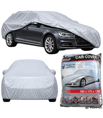 Veekindel peva autokate, hõbehall – XXL, 580 cm x 175 cm x 120 cm