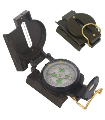 Professionaalne kokkupandav metallist kompass US Army – 7,5 × 5,5 × 2,5 cm