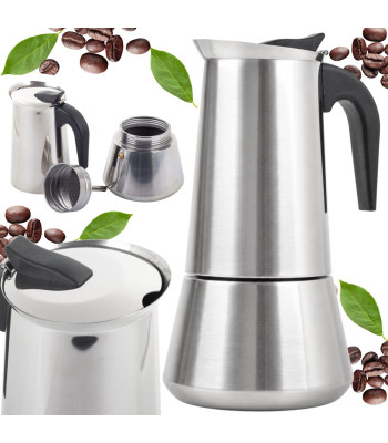 Itaalia kohvikann espresso valmistamiseks, roostevaba teras, 600 ml, 12 tassi