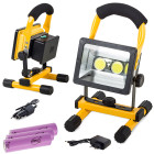 Kaasaskantav akuga led-prožektor, 2 x cob, 30W