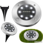 Hämarusanduriga päikesepaneeliga pinnasevalgustite komplekt, 8 led, 4 tk