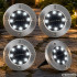 Hämarusanduriga päikesepaneeliga pinnasevalgustite komplekt, 8 led, 4 tk