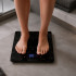Elektrooniline klaasist vannitoakaal lcd-ekraaniga, must-kuldne, 180kg