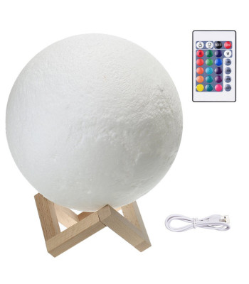 3D RGB kuuöölamp USB-akuga, läbimõõt 14 cm