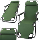 Kokkupandav aia- ja rannatool-lamamistool, roheline – Zero Gravity 2-in-1
