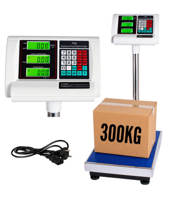 Elektrooniline platvormkaal LCD-ekraaniga, 300 kg, 40 x 50 cm