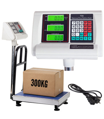 Elektrooniline platvormkaal tugitoega, 300 kg, 40 × 50 cm