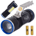 Bailong® taktikaline otsingulamp suumi ja cob-valgustiga T624, CREE XM-L3-U3