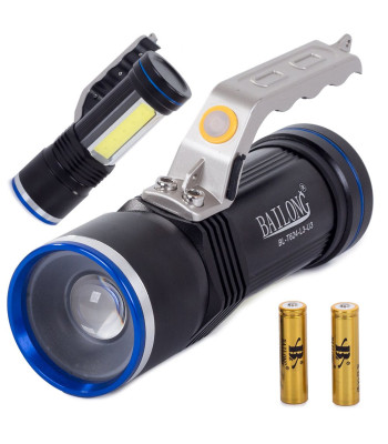 Bailong® taktikaline otsingulamp suumi ja cob-valgustiga T624, CREE XM-L3-U3