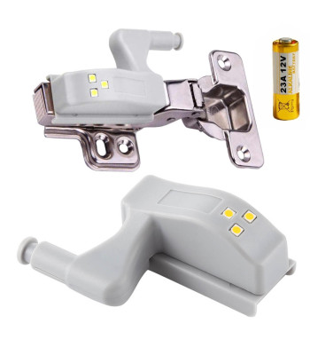 Kapi hingedega valgusti, patareitoitega, 3 LED-i
