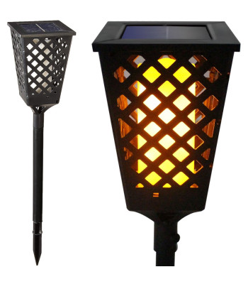 Päikesepatareiga aiatõrvik-latern hämarusanduriga, 107 cm