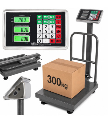 Elektrooniline tagatoega platvormkaal LCD-ekraaniga 300kg