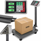 Elektrooniline LCD-ekraaniga lao- ja kaupluse platvormkaal, 300kg