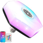 Värviline RGBW LED-pirn Bluetooth-kõlari ja kaugjuhtimispuldiga, E27