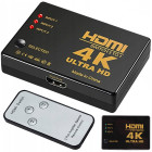 Hdmi-lüliti infrapunapuldiga, 3 × 1, 4k uhd