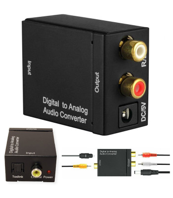 Digitaal-analoogmuundur Toslinki ja Coaxial SPDIF-i sisendiga, 2 × RCA väljundiga