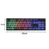 Täissuuruses RGB-taustvalgustusega vaikne membraan-gaming-klaviatuur USB-ühendusega