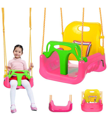 Laste ämbrikujuline aiakiik reguleeritava kõrguse ja seljatoega, 3 ühes