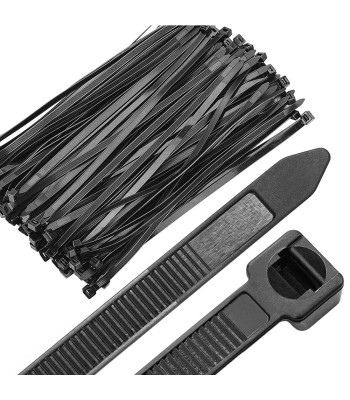 Kaablisidemed, 100 tk, mustad, 3,6 × 200 mm