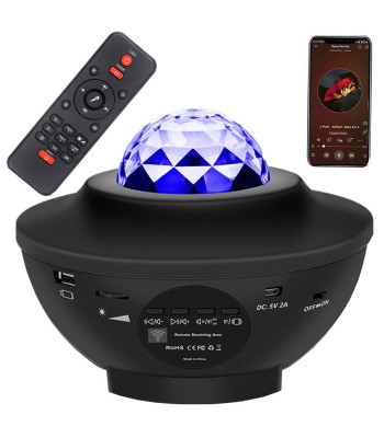 Tähistaeva projektor-öövalgusti LED RGB, puldiga
