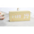 Elektrooniline äratuskell, termomeeter ja hügromeeter USB-ühendusega, helepruun, 15cm x 7cm x 4cm