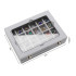 Hall sametist ehtekarp-organiseerija klaaskaanega, 24 lahtrit, 20 × 15 × 5,2 cm