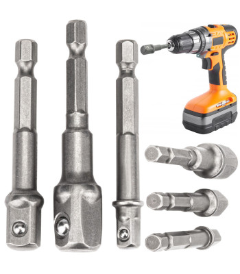 Reduktsioonadapterite komplekt trellile 1/4, 3/8, 1/2