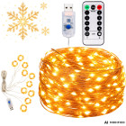 Mikro-led-valguskardin puldi ja taimeriga, soe valge, 300 ledi, 3x3m