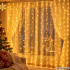 Mikro-led-valguskardin puldi ja taimeriga, soe valge, 300 ledi, 3x3m