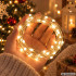 Mikro-led-valguskardin puldi ja taimeriga, soe valge, 300 ledi, 3x3m