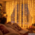Mikro-led-valguskardin puldi ja taimeriga, soe valge, 300 ledi, 3x3m