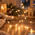 Mikro-led-valguskardin puldi ja taimeriga, soe valge, 300 ledi, 3x3m