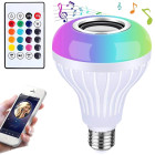 RGB LED-pirn Bluetooth-kõlari ja kaugjuhtimispuldiga, E27