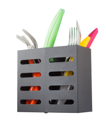 Seinale kinnitatav söögiriistade kuivatusrest-organiseerija, 15 × 7 × 13,5 cm