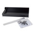 Seinale kinnitatav köögiriiul maitseainetele, alumiiniumist, must, 30 × 13 × 5,5 cm
