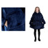 Kapuutsiga pleedpusa, oversize, paks ja karvane, 2-in-1, XXL