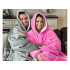 Roosa soe ja paks pleedpusa 2-in-1, oversized, XXL