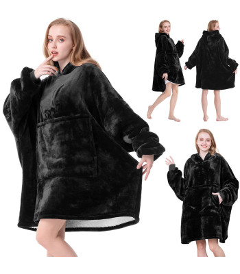 Soe paks 2-ühes kapuutsiga pleedipusa, pehme oversized-mudel, XXL