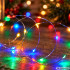 Mitmevärviline patareitoitega led-valguskett peenel traadil, 100 led, 10m