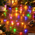 Mitmevärviline patareitoitega led-valguskett peenel traadil, 100 led, 10m