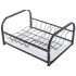 Must nõudekuivatusrest tilgaalusega, metallist ja plastist – 35 × 27 × 18 cm