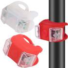 Silikoonist LED-jalgrattatuled, esi- ja tagatuli, 2 tk