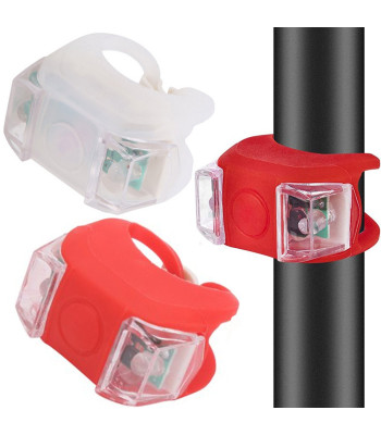 Silikoonist LED-jalgrattatuled, esi- ja tagatuli, 2 tk
